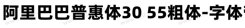 阿里巴巴普惠体30 55粗体字体转换
